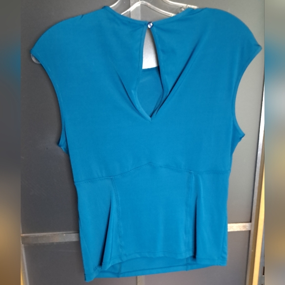 DEADSTOCK • Moda International • Vintage 90s Beaded Keyhole Stretch Blouse [M] - Picture 6 of 16